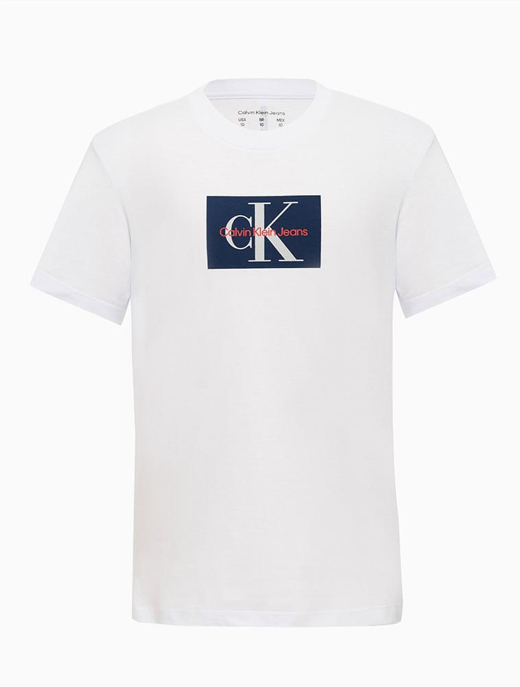 Camiseta Mc Reissue Retângulo  Calvin Klein Jeans -  Branco