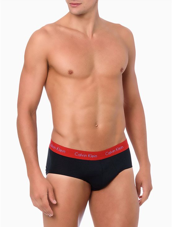 Cueca Brief de Modal Calvin Klein Underwear - Vermelho/Turquesa Cueca Brief de Modal Calvin Klein Underwear Vermelho/Turquesa Xl