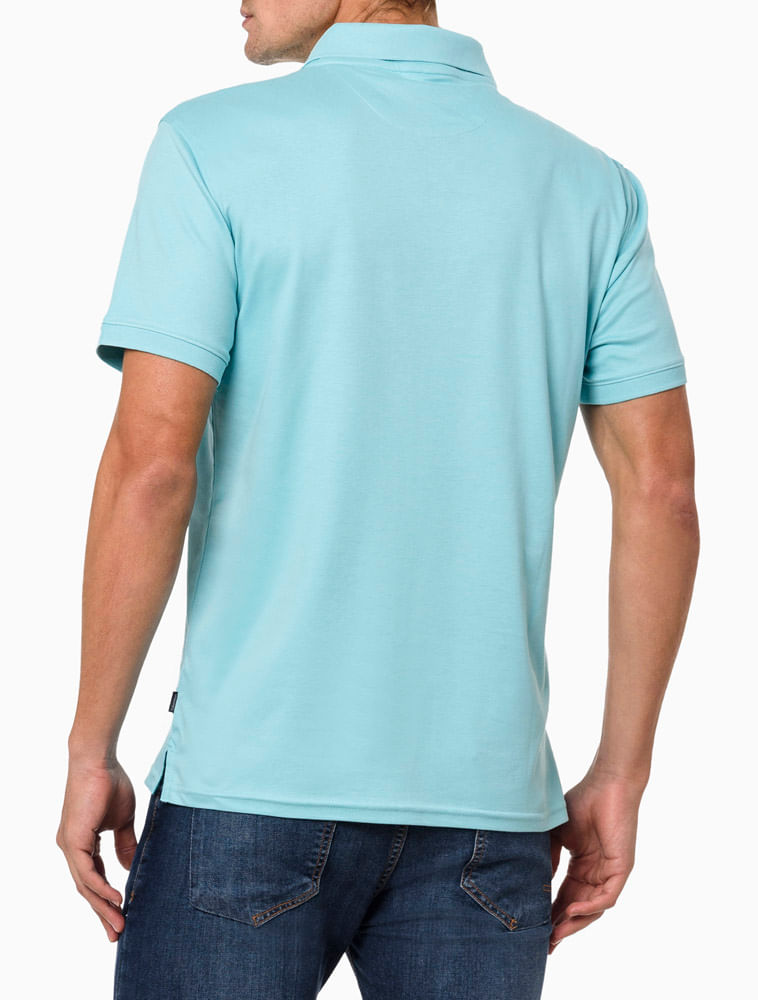 Camisa Masculina Polo Liquid Touch Calvin Klein - Verde Agua