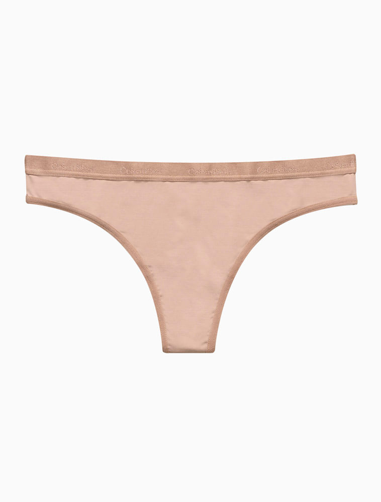 Calcinha Fio Dental Microfibra Soft Touch Calvin Klein Underwear - Skin Médio