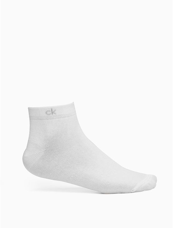 Kit 3 Pares de Meia Cano Curto Calvin Klein - Branco Kit 3 Pares de Meia Cano Curto Calvin Klein Branco 34a38