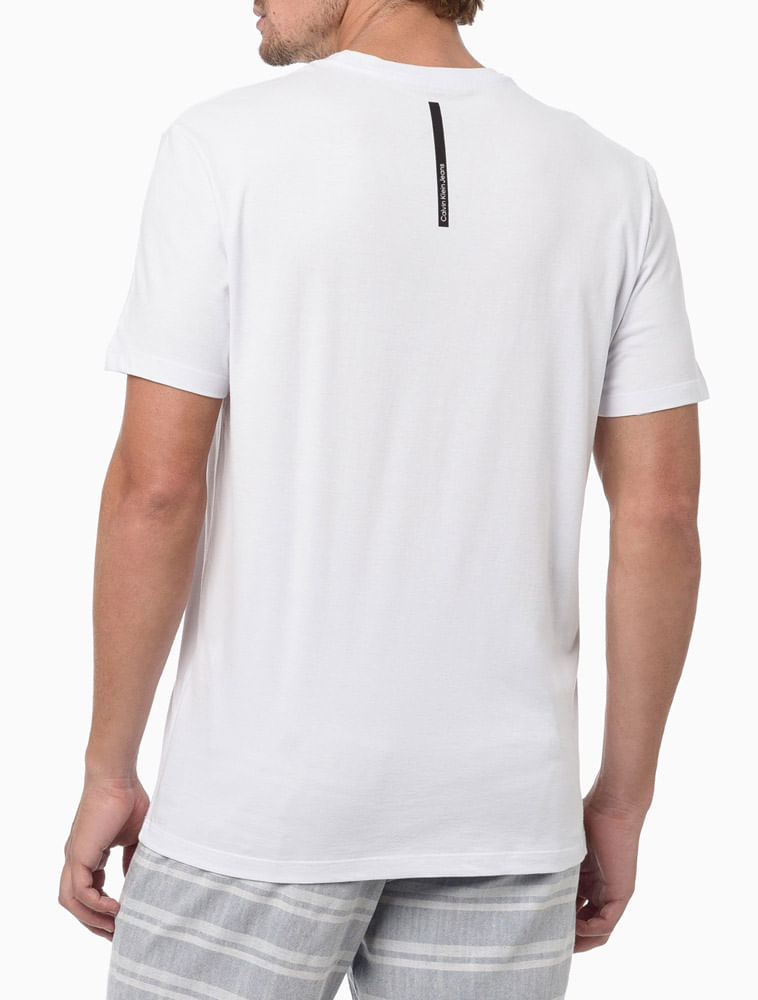 Camiseta Manga Curta Calvin Klein Jeans Re Issue Retangulo - Branco