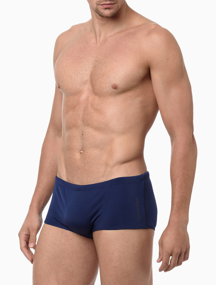 Sunga Trunk Básica Lisa Swimwear Calvin Klein - Azul Marinho