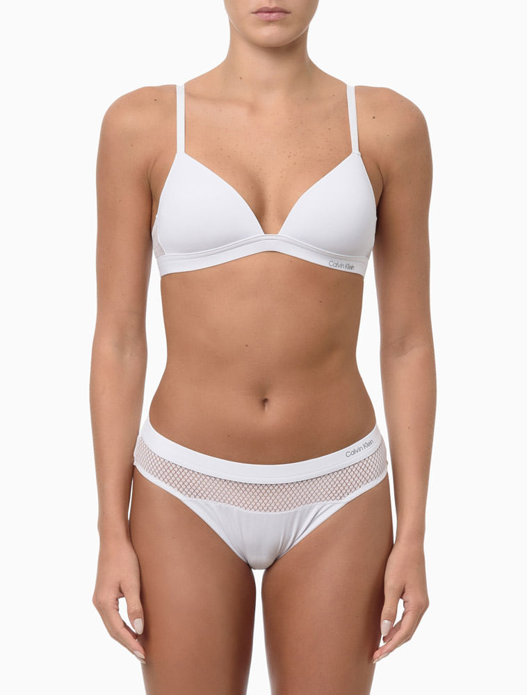 Sutiã Feminino Triângulo Micro Infinite Flex Calvin Klein Underwear - Branco