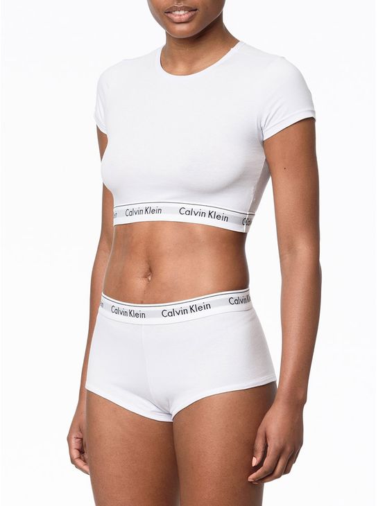 Top Feminino Manga Curta Modern Cotton Calvin Klein - Branco Top Feminino Manga Curta Modern Cotton Calvin Klein Branco s