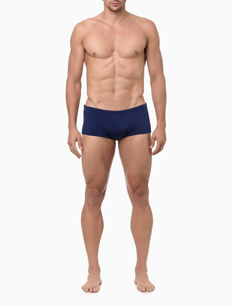 Sunga Trunk Básica Lisa Swimwear Calvin Klein - Azul Marinho