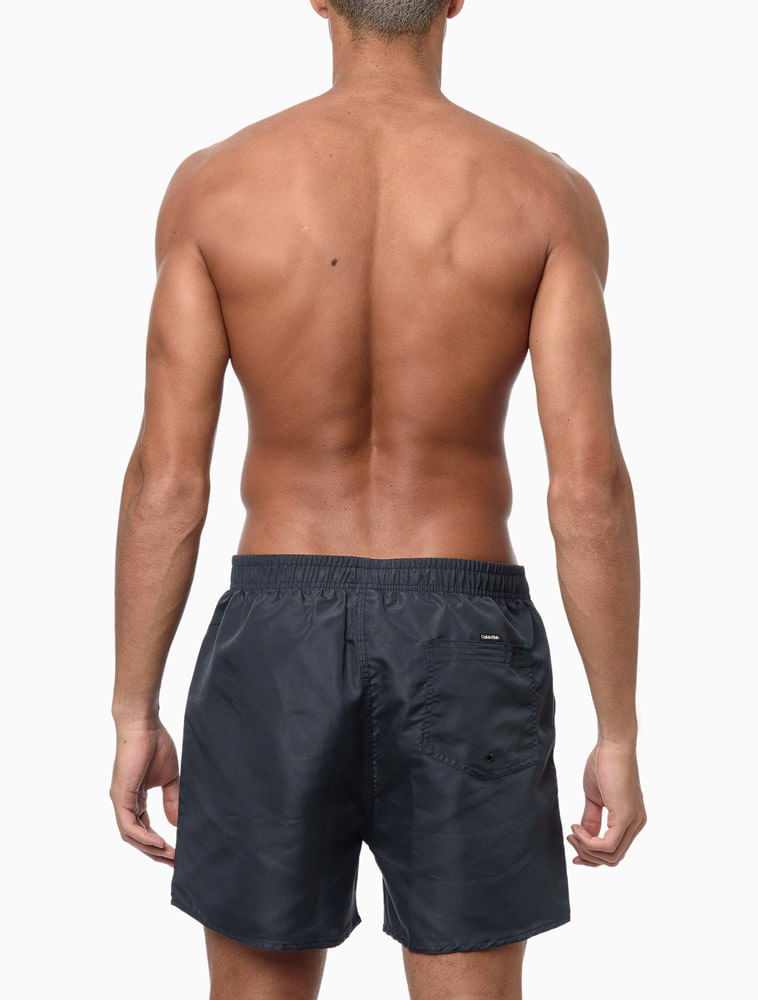 Short Praia Masculino Liso Calvin Klein Swimwear - Azul Marinho