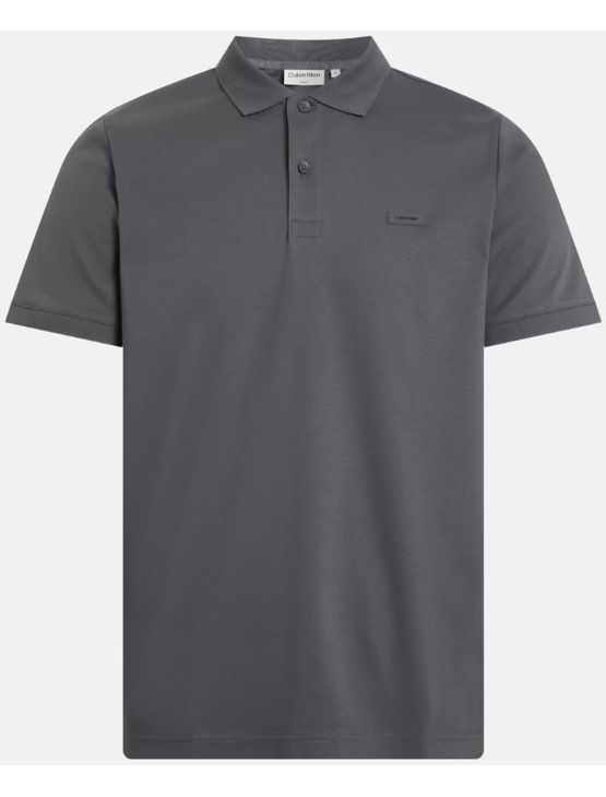Polo Masculina Manga Curta Smooth Calvin Klein - Grafite Polo Masculina Manga Curta Smooth Calvin Klein Grafite Gg