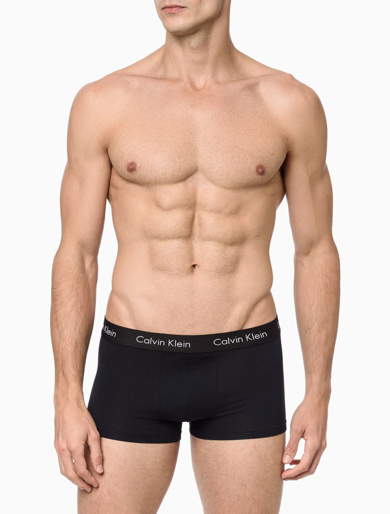 Underwear Trunk Modal Com Elastano Cueca Calvin Klein - Preto