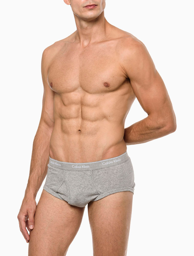 Kit 3 Cuecas Brief Cotton Rib Calvin Klein - 020