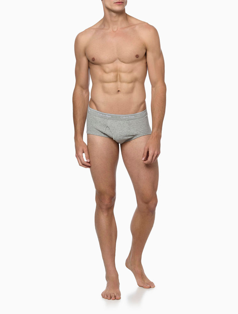 Kit 3 Cuecas Brief Cotton Rib Calvin Klein - 020