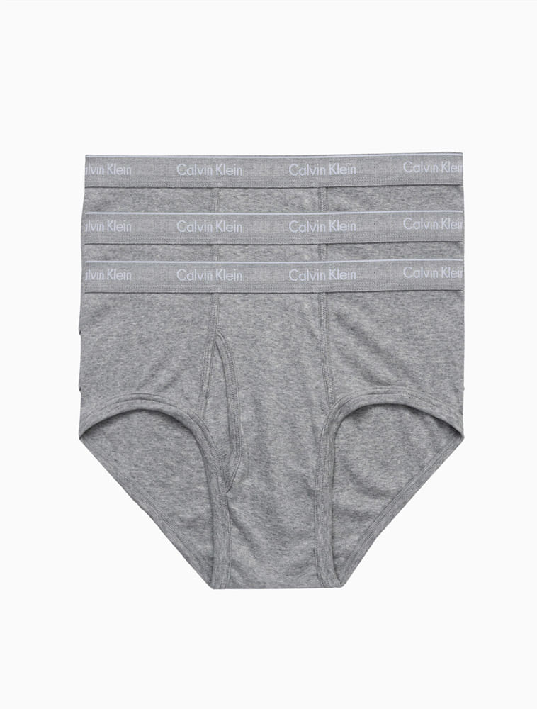 Kit 3 Cuecas Brief Cotton Rib Calvin Klein - 020