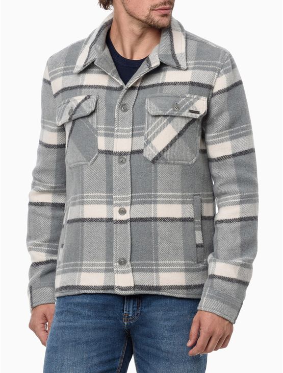 Casaco Masculino Lã Xadrez - Chumbo Casaco Masculino Lã Xadrez Chumbo p