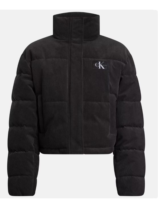 Jaqueta Feminina Cropped Aveludada Calvin Klein – Preto Jaqueta Feminina Cropped Aveludada Calvin Klein Preto Gg