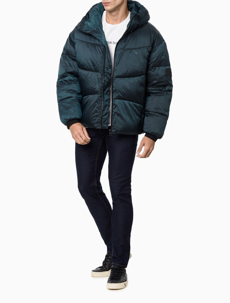 Jaqueta Masculina Puffer em Matelassê Calvin Klein - Petroleo