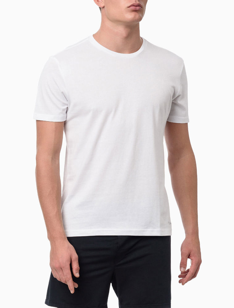 Kit 2 Camisetas Crew-Neck - Preto / Branco