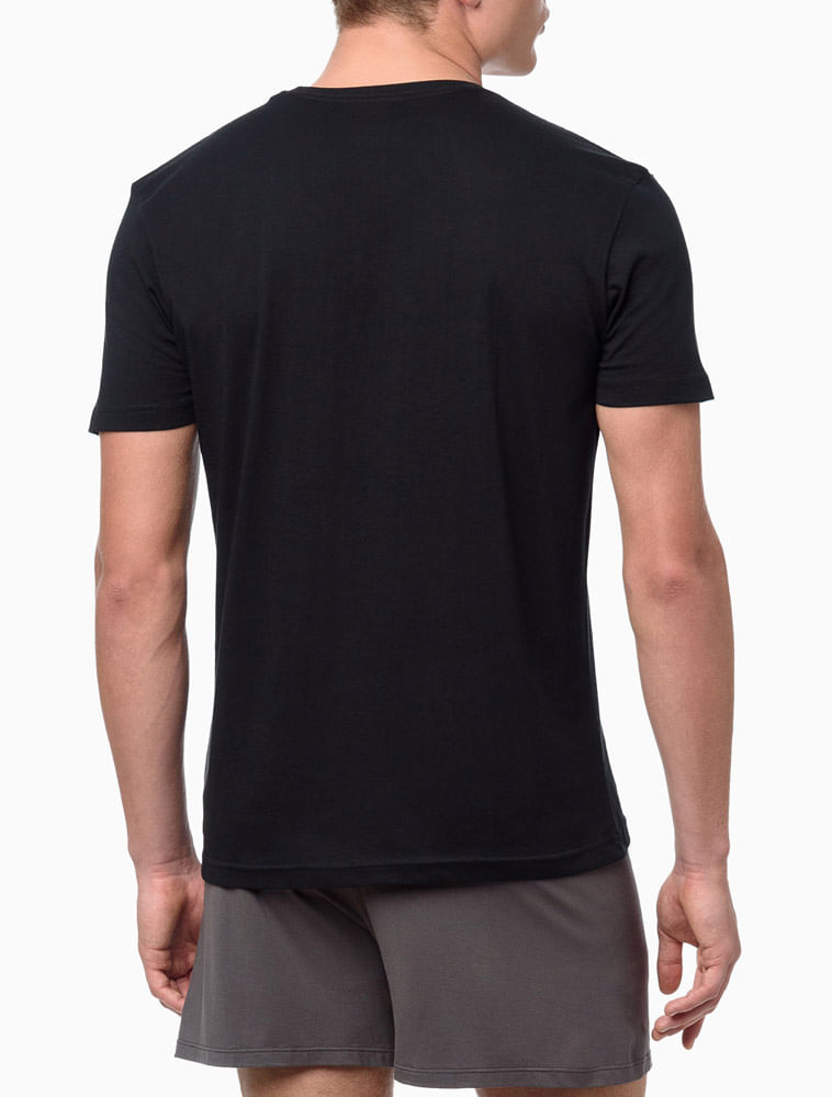 Kit 2 Camisetas Crew-Neck - Preto / Branco