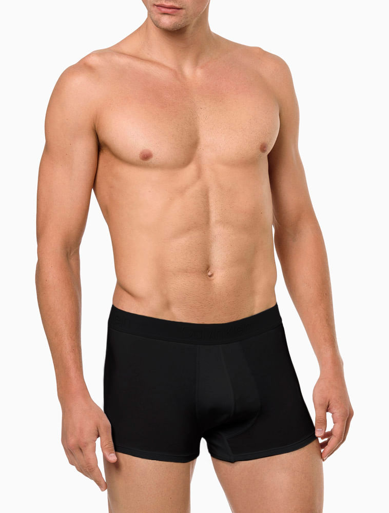 Cueca Trunk Cotton Pure Black Calvin Klein Underwear - Preto