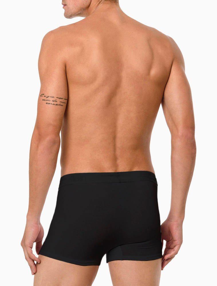 Cueca Trunk Cotton Pure Black Calvin Klein Underwear - Preto