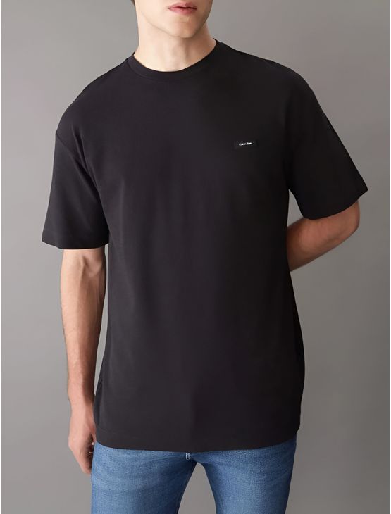 Camiseta Masculina Comfort Algodão – Preto Camiseta Masculina Comfort Algodão Preto p