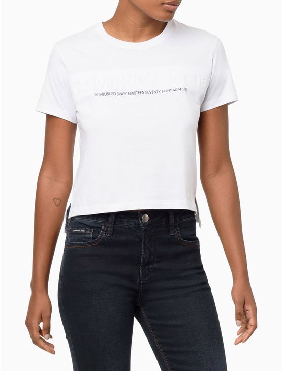 Camiseta Feminina Logo Stablished - Branco Camiseta Feminina Logo Stablished Branco Pp