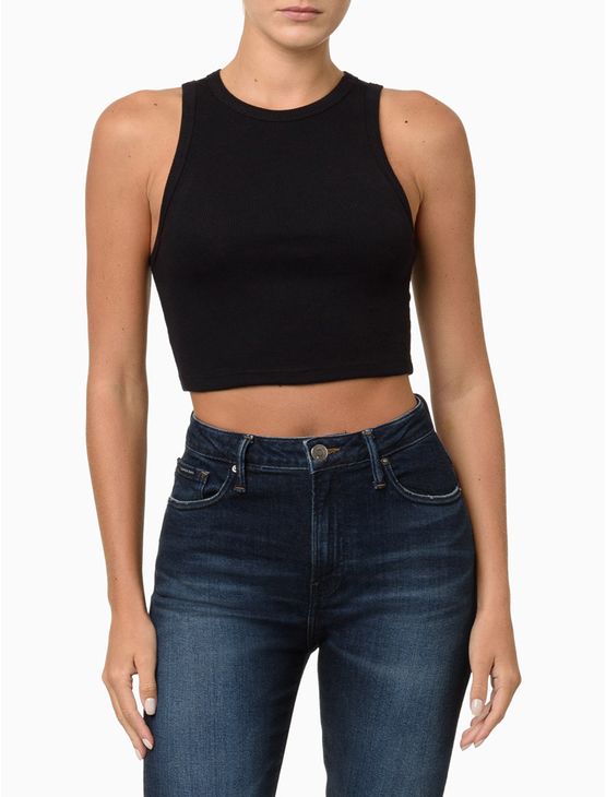 Regata Feminina Cropped Ribana – Preto Regata Feminina Cropped Ribana Preto Gg