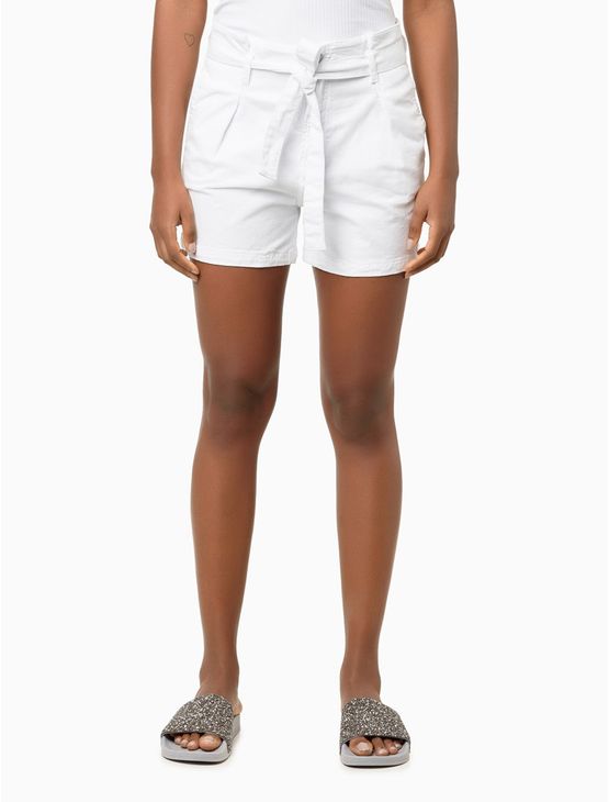 Shorts Feminino Color Clochard Amarração Calvin Klein Jeans - Branco Shorts Feminino Color Clochard Amarração Calvin Klein Jeans Branco 36