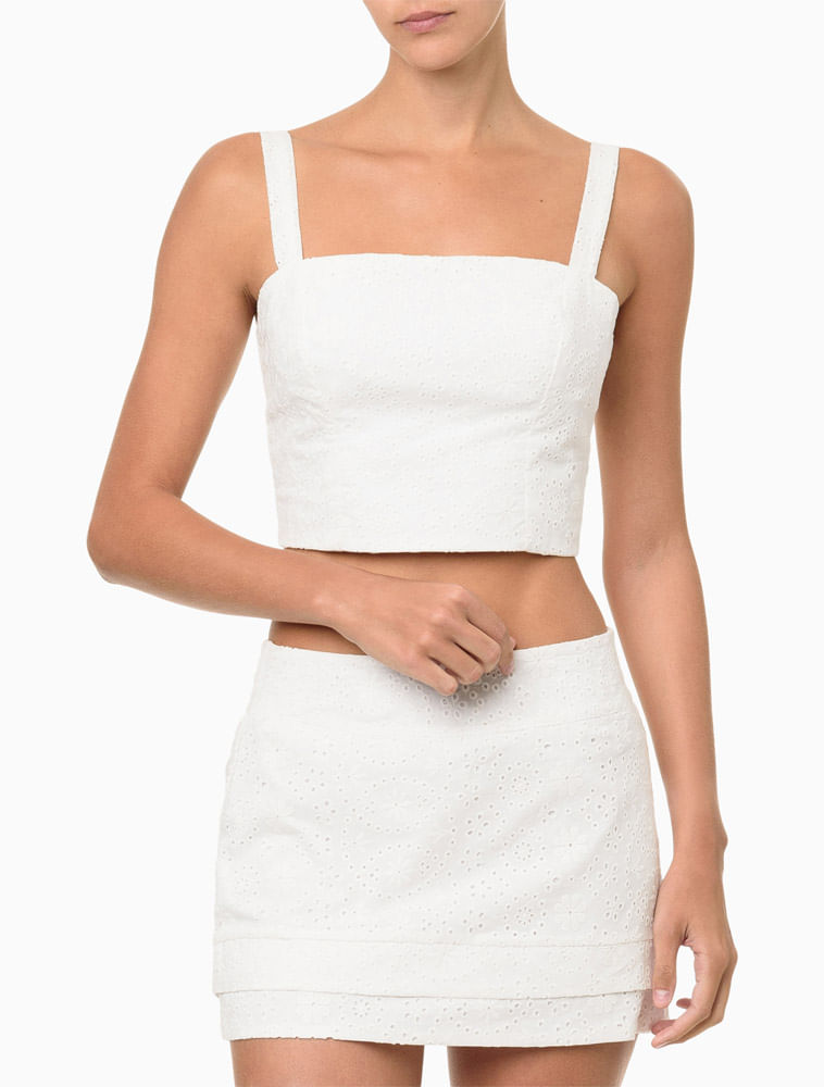 Top Feminino Laise Calvin Klein Jeans - Branco