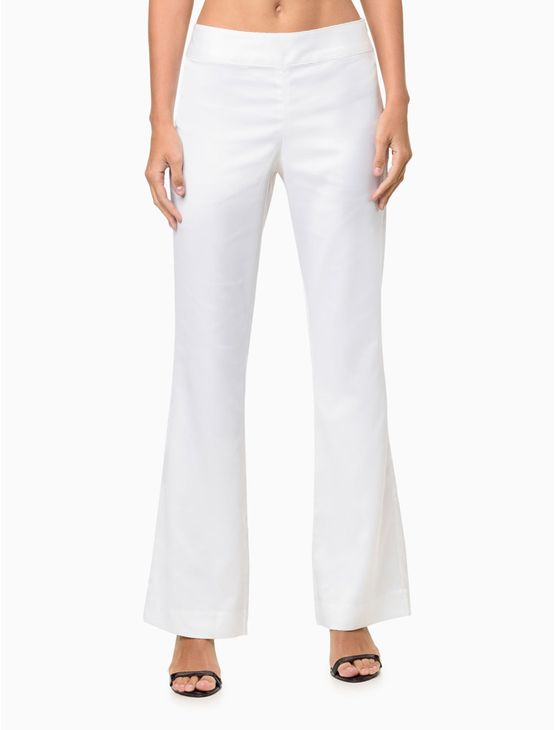 Calça Feminina Bailarina Cetim Calvin Klein Jeans - Branco Calça Feminina Bailarina Cetim Calvin Klein Jeans Branco 38