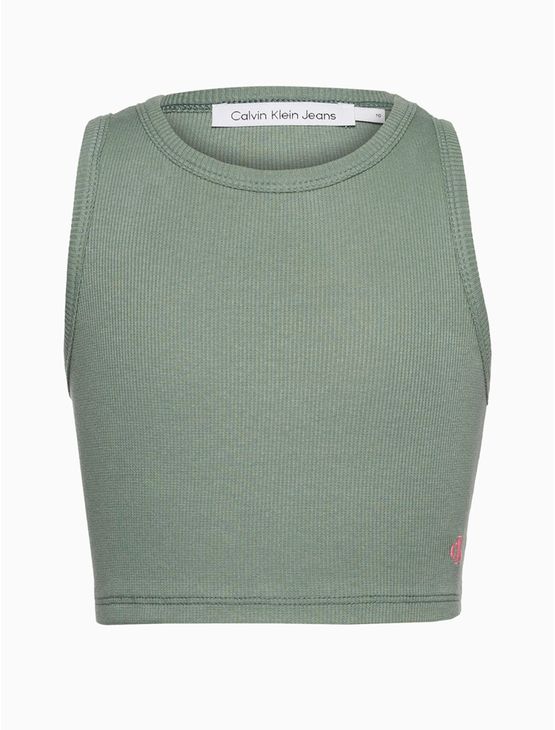 Regata Menina Ribana Básica - Verde Regata Menina Ribana Básica Verde 10