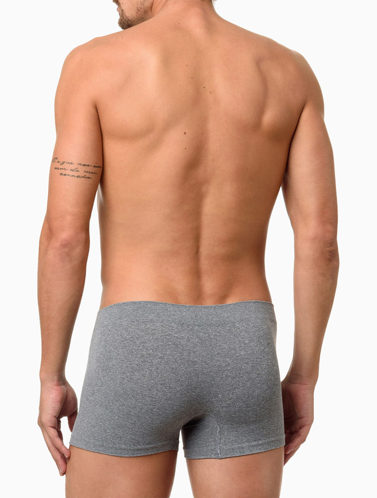 Kit 3 Cuecas Low Rise Trunk Seamless Micro Calvin Klein Underwear - Branco/Indigo/Mescla