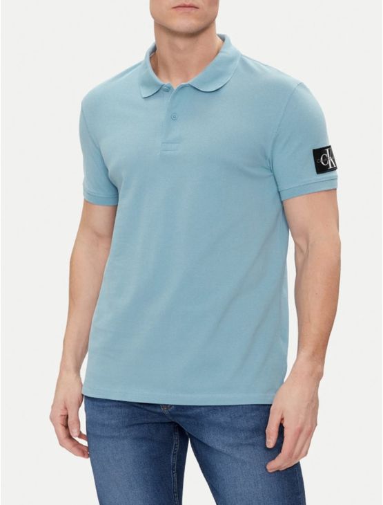 Polo Masculina Etiqueta Calvin Klein Jeans – Azul Claro Polo Masculina Etiqueta Calvin Klein Jeans Azul Claro Ggg
