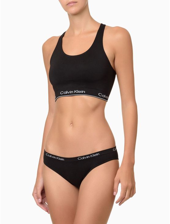 Kit 2 Calcinhas Tangas Microfibra Seamless Calvin Klein Underwear - Preto/Bege Kit 2 Calcinhas Tangas Microfibra Seamless Calvin Klein Underwear Preto/Bege g