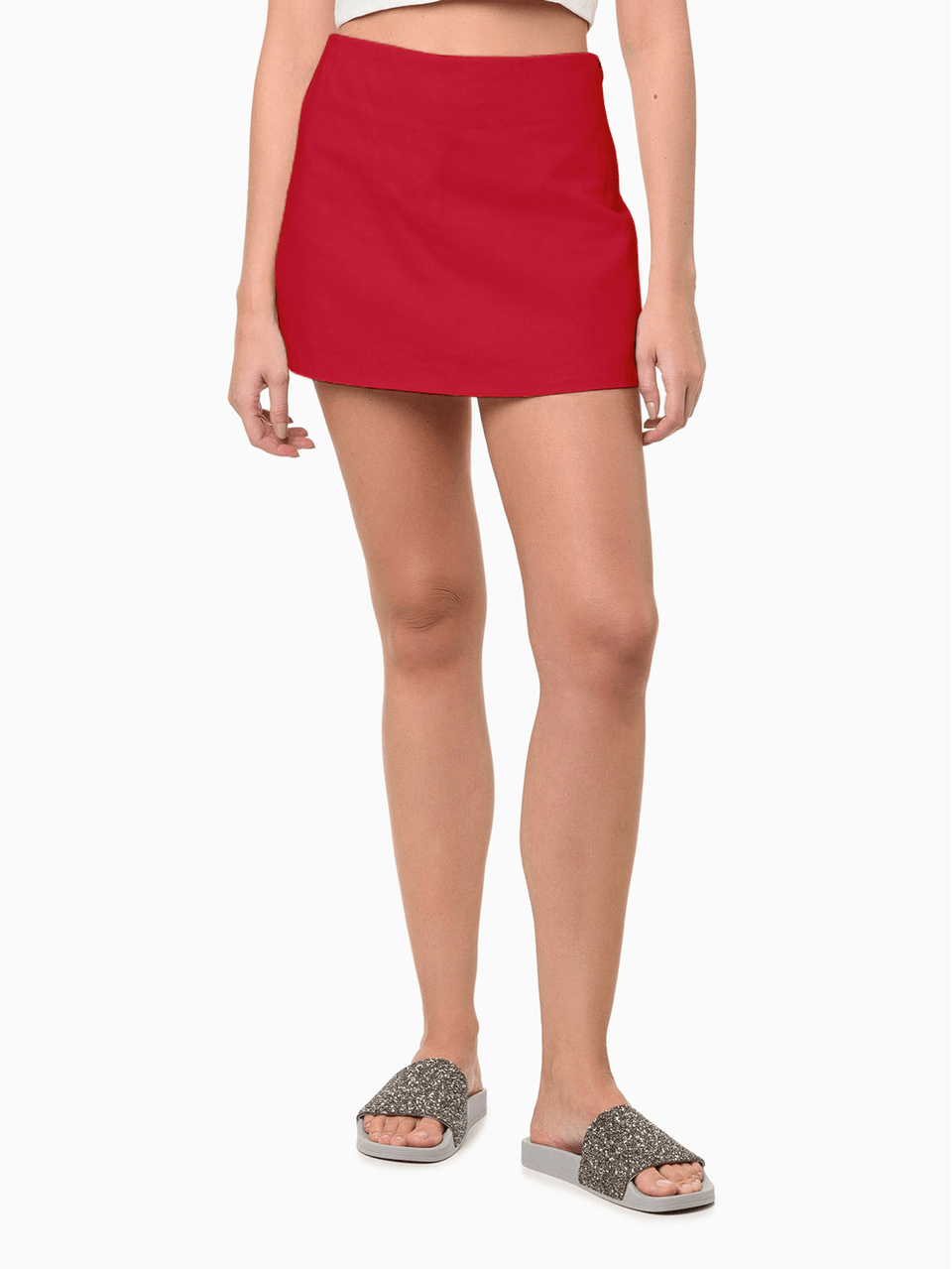 Short Saia Feminino Linho Calvin Klein Jeans - Vermelho