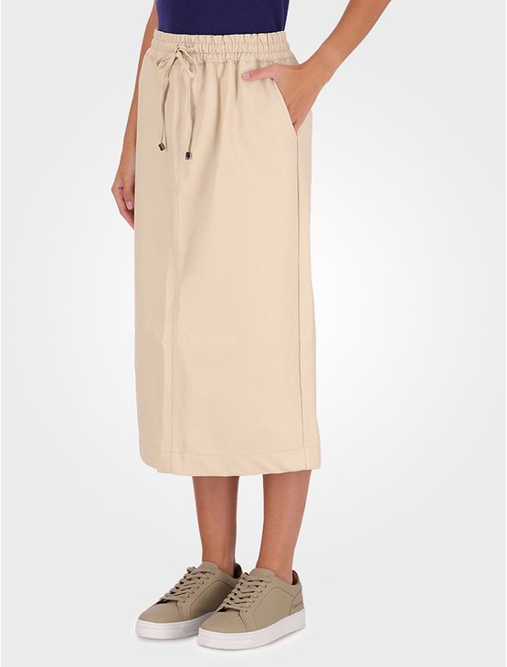 Saia Feminina Midi Pu Calvin Klein - Off White Saia Feminina Midi Pu Calvin Klein Off White 42