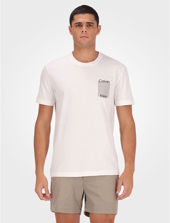 Camiseta Masculina Logo Relevo - Off White Camiseta Masculina Logo Relevo Off White Ggg