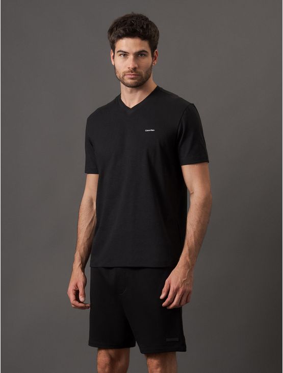 Camiseta Masculina Slim Flamê Calvin Klein – Preto