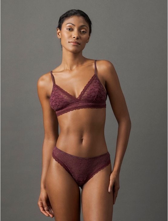 Sutiã Triângulo Micrologo Lace Calvin Klein Underwear – Bordo Sutiã Triângulo Micrologo Lace Calvin Klein Underwear Bordo g