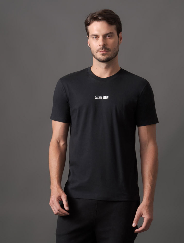 Camiseta Masculina Intense Texture Calvin Klein Underwear - Preto