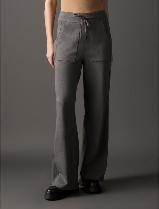 Calça Feminina Moletom Calvin Klein - Chumbo Calça Feminina Moletom Calvin Klein Chumbo p