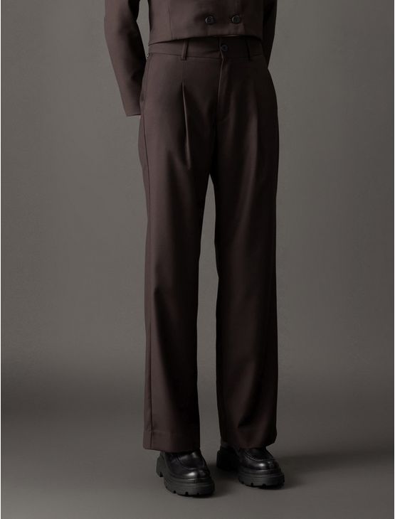 Calça Feminina Alfaiataria Calvin Klein - Cafe Calça Feminina Alfaiataria Calvin Klein Cafe 44