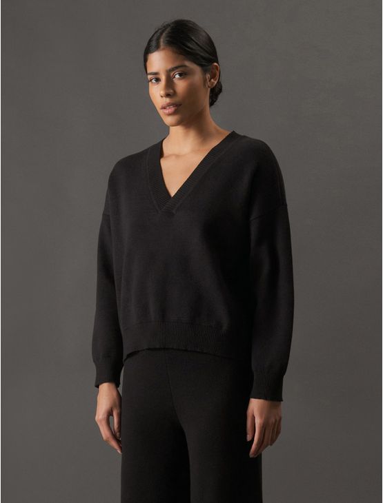 Tricot Feminino Calvin Klein Jeans – Preto Tricot Feminino Calvin Klein Jeans Preto p