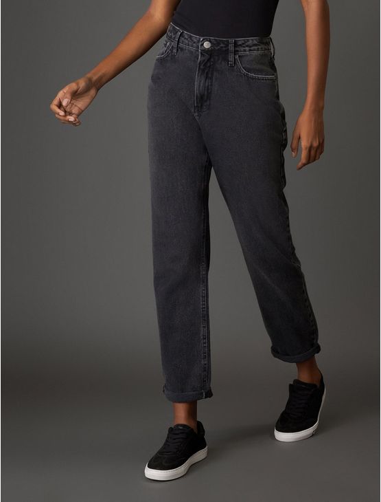 Calça Jeans Feminina Mom Black Calvin Klein Jeans