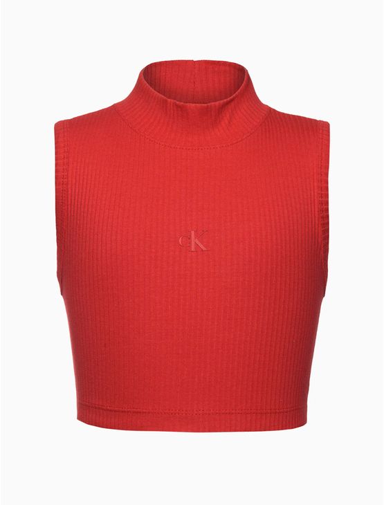Blusa Menina Gola Alta Calvin Klein Jeans - Vermelho Blusa Menina Gola Alta Calvin Klein Jeans Vermelho 6