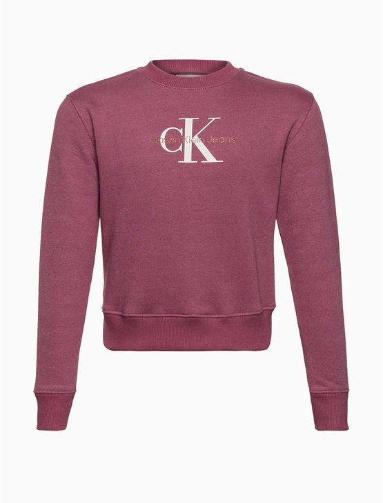 Casaco Menina Logo Centralizado Calvin Klein Jeans - Rosa Médio Casaco Menina Logo Centralizado Calvin Klein Jeans Rosa Médio 10