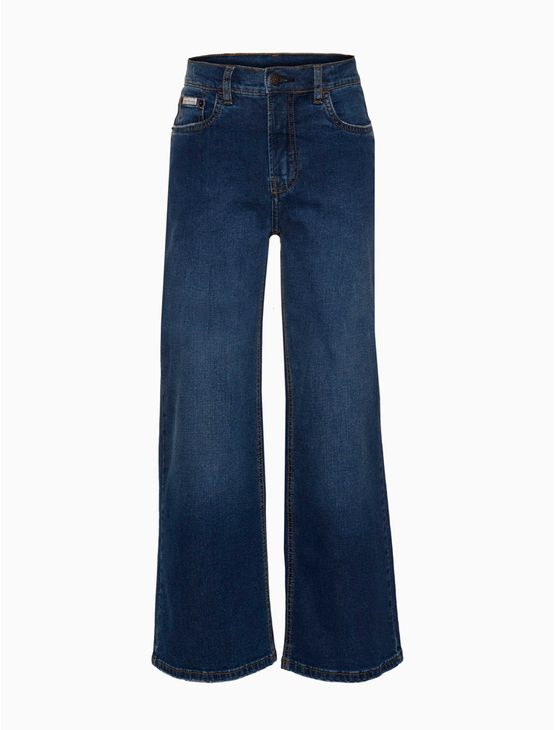 Calça Jeans Menina Wide Leg Calvin Klein Jeans - Marinho Calça Jeans Menina Wide Leg Calvin Klein Jeans Marinho 6