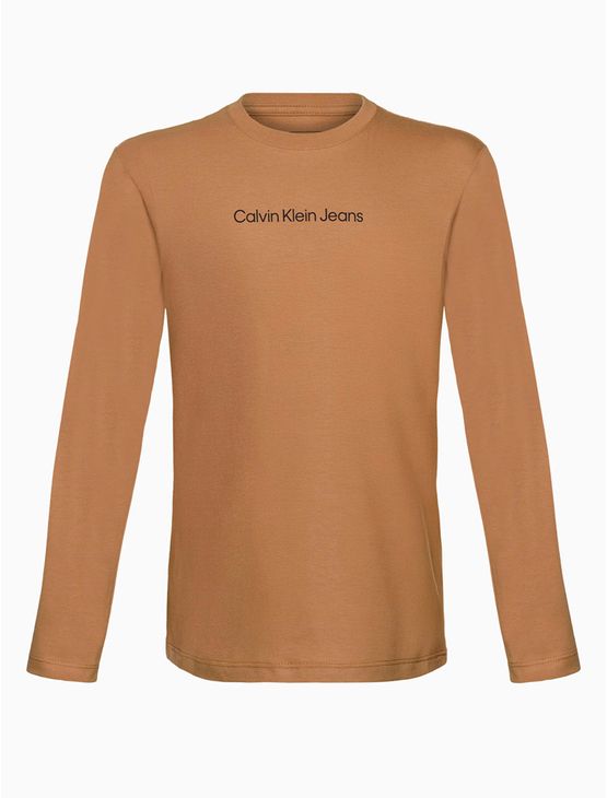 Camiseta Menino Manga Longa Logo Centralizado Calvin Klein Jeans – Havana Camiseta Menino Manga Longa Logo Centralizado Calvin Klein Jeans Havana 14