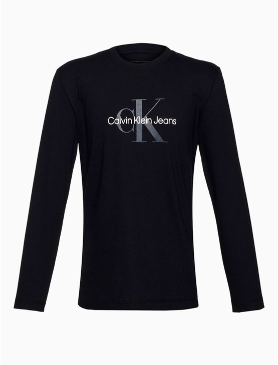 Camiseta Menino Manga Longa Re Issue Calvin Klein Jeans – Preto Camiseta Menino Manga Longa Re Issue Calvin Klein Jeans Preto 2