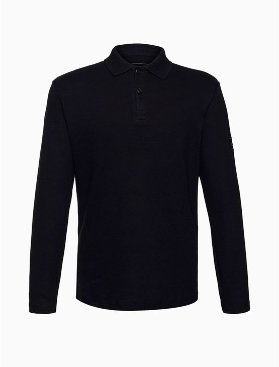 Polo Menino Manga Longa Suedine Calvin Klein Jeans - Preto Polo Menino Manga Longa Suedine Calvin Klein Jeans Preto 8
