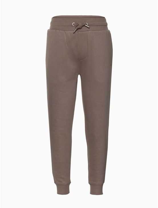 Calça Menino Moletom Bordado Calvin Klein Jeans - Caqui Medio Calça Menino Moletom Bordado Calvin Klein Jeans Caqui Medio 10